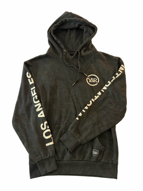 Young & Reckless Los Angeles International Black Graphic Hoodie Men Small Sweats
